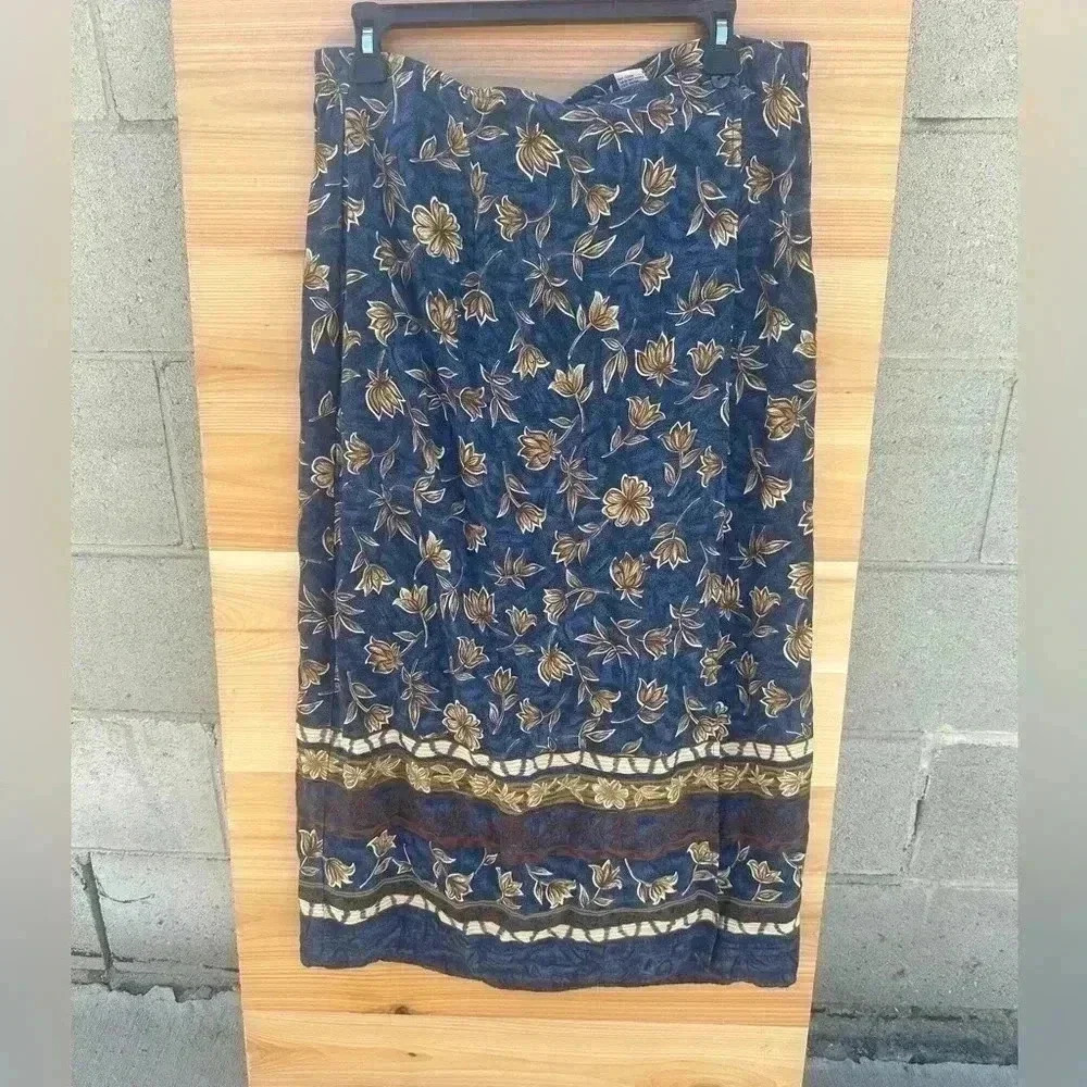 Vintage floral skirt 80s size Medium